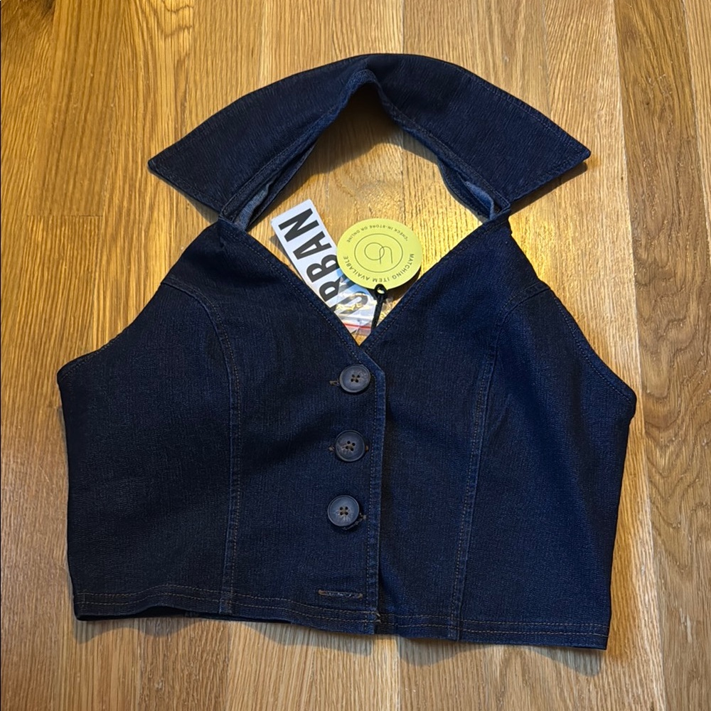 Halter Denim Top